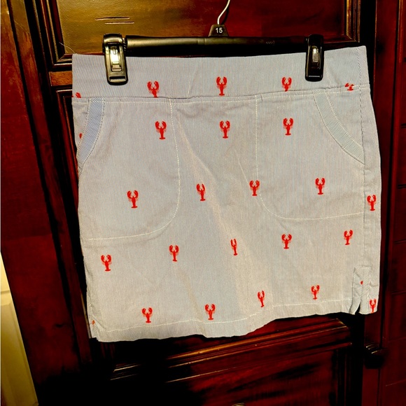 Crown & Ivy skort. Blue and Red Lobster Print Skirt Set - Picture 1 of 3